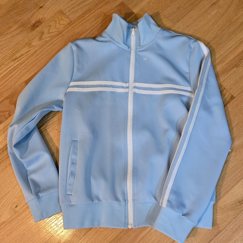 PacSun Stripe Mock Neck Track Jacket